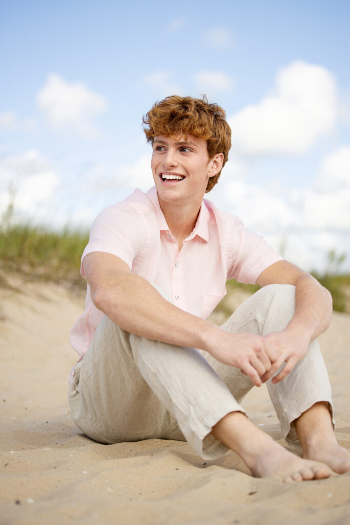 Senior guy photos on beach