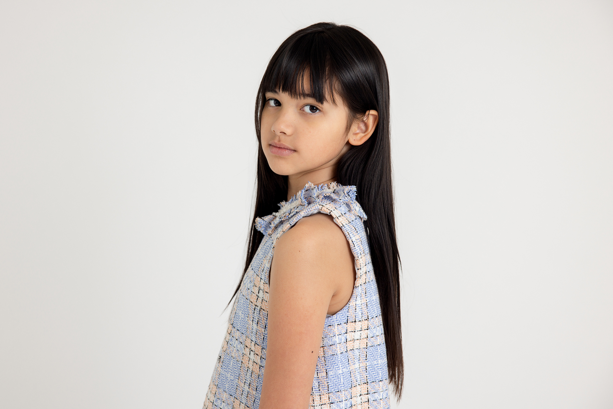 Teen girl acting headshot in northville studio