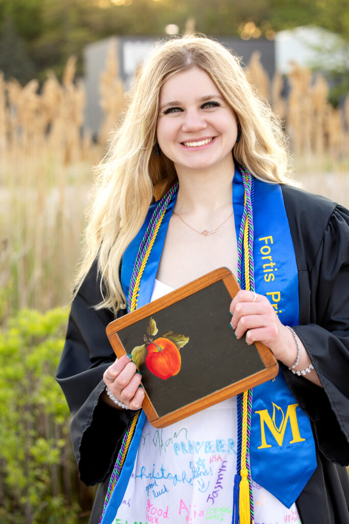 Cap and gown mini session for Madonna