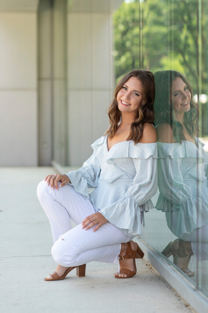 High school senior in modern location in ann arbor michigan
